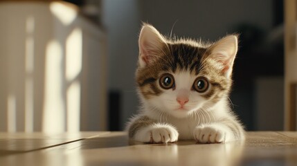 Cute Kitten Looking at the Camera