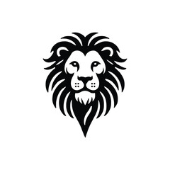 lion head silhouette vector art design
