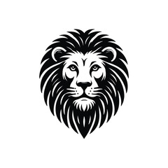 lion head silhouette vector art design
