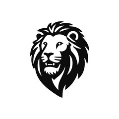 Obraz premium lion head silhouette vector art design 