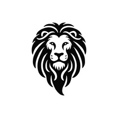lion head silhouette vector art design
