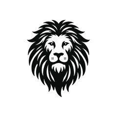 lion head silhouette vector art design
