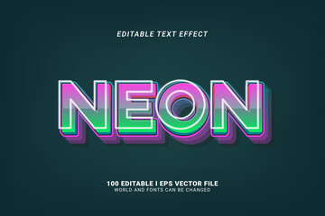 Obraz premium Neon Editable Text Effect Design