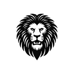 lion head silhouette vector art design
