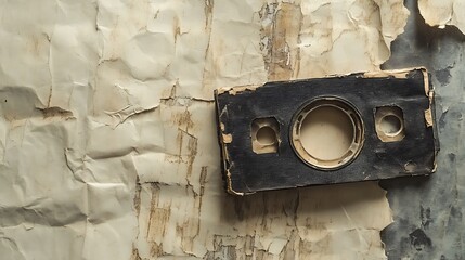 Note paper piece label vintage grunge tape label ripped