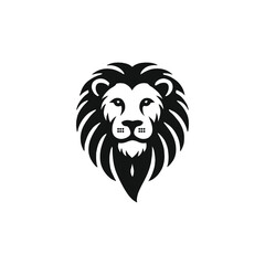 lion head silhouette vector art design
