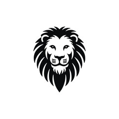 lion head silhouette vector art design
