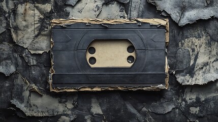 Note paper piece label vintage grunge tape label ripped