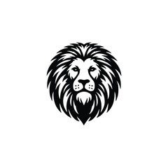 lion head silhouette vector art design
