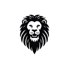 Obraz premium lion head silhouette vector art design 