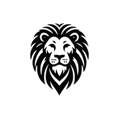 lion head silhouette vector art design
