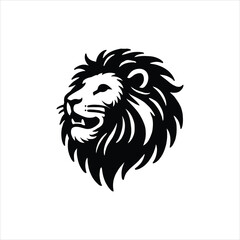 lion head silhouette vector art design
