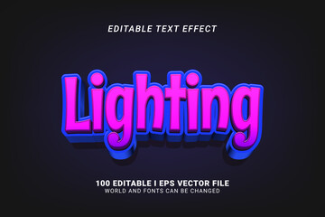 Lighting Editable Text Effect Design