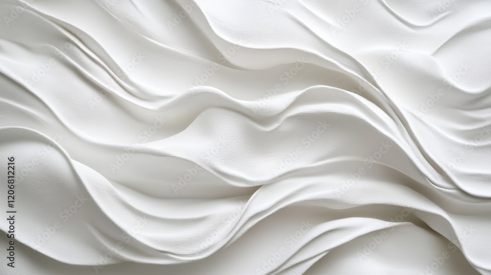 Poster close-up of a wrinkled white paper poster, with space for text or design elements. perfect for mocku