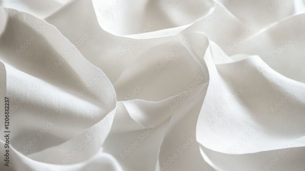 Poster close-up of a wrinkled white paper poster, with space for text or design elements. perfect for mocku