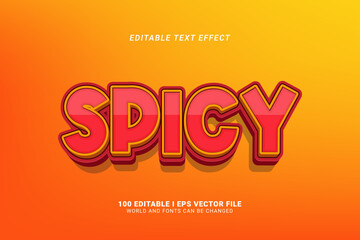 Spicy Editable Text Effect Design