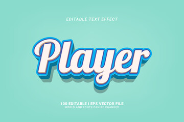 Obraz premium Player Editable Text Effect Design
