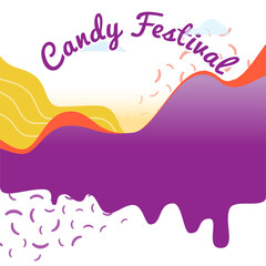 background with candy waves landscape