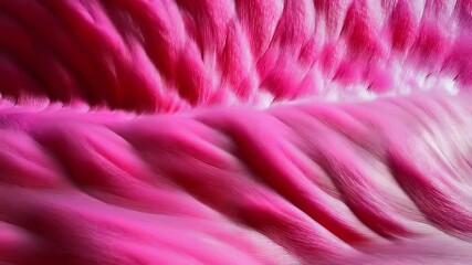 Abstract flowing wave with radiant flamingo feather texture, featuring vibrant pink tones and soft transitions for a delicate, elegant effect