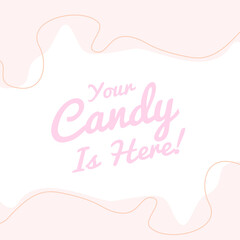 candy greeting card, tag, banner