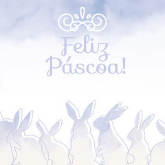 happy easter minimalist card