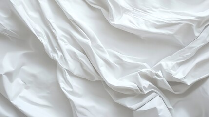 Crumpled white paper with a blank, wrinkled poster texture. Ideal for advertising or design mockups, offering a minimal and clean background
