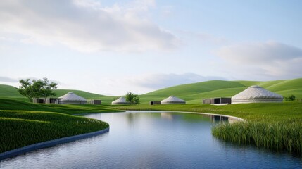 Peaceful Yurt Village by the Lake