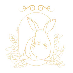 easter card with bunny