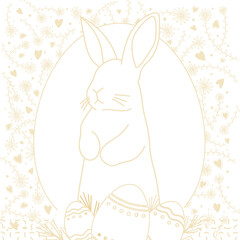easter card with bunny