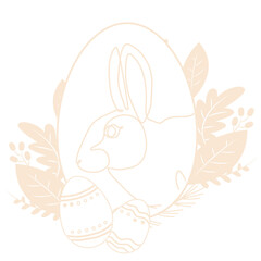 easter bunny with easter egg