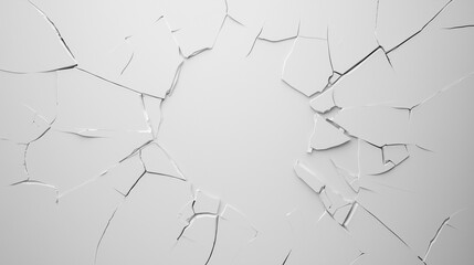 Obraz premium Cracked Surface Texture: Abstract close-up of a cracked surface, revealing a network of fissures and crevices. The texture is predominantly light gray.
