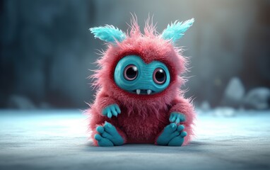 Fototapeta premium Cute Furry Monster