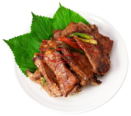 Marinated Korean Pork Spare Ribs with Spicy Sauce