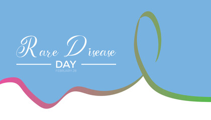 February is Rare Disease Day. Vector template Design for banner, greeting card, poster, prints, social media post ,flyer , T shirt with background.