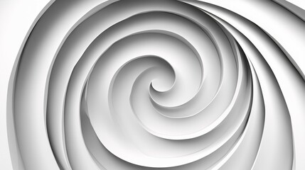 Obraz premium Abstract White Spiral Design Concentric Curves
