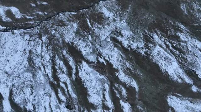 mountain river in winter