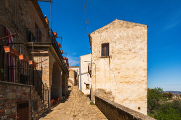 views of the village of Aliano, Matera province, Basilicata, Italy