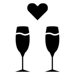 icon valentine glyph