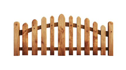 Obraz premium wooden fence isolated on white background 