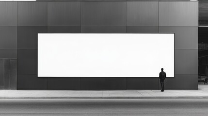 White blank billboard with no content, perfect for marketing, promotional mockups, or advertising campaigns.