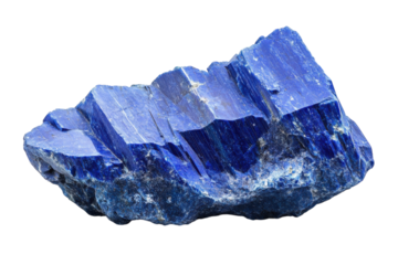 Lapis lazuli stone showcases vibrant blue color and distinct texture, a unique mineral specimen