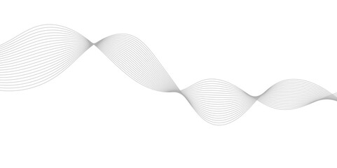 Curved stroke lines wave digital drawing abstract vector lines background 