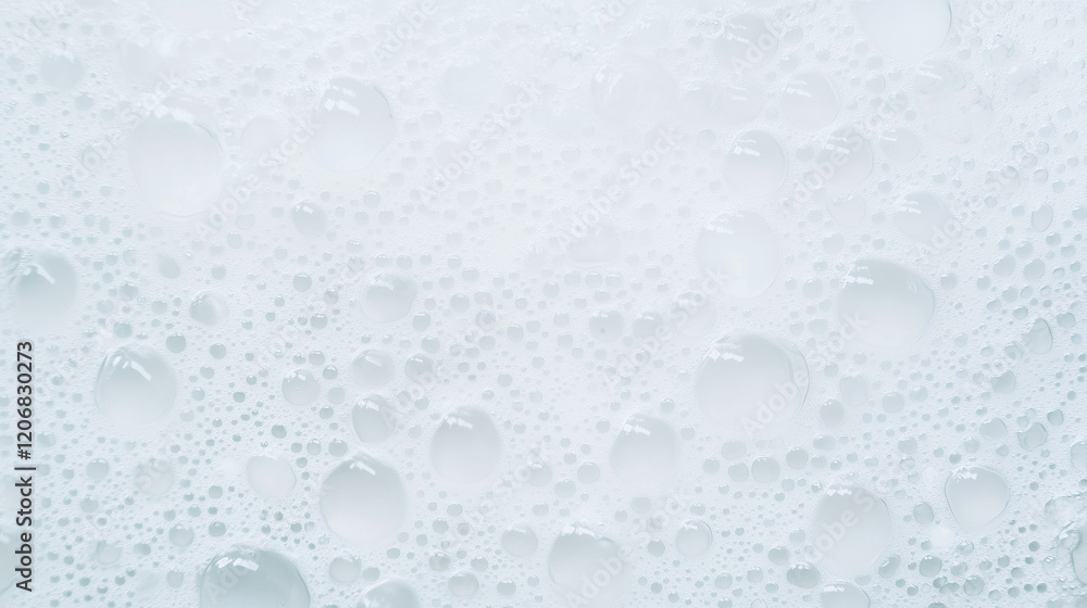 Aufkleber abstract soap foam texture: close-up of a delicate, airy soap foam texture with a multitude of small