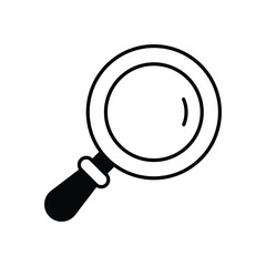Magnifying Glass icon isolated on a white background. Vector illustration.