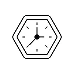 Clock icon isolated on a white background. Vector illustration.
