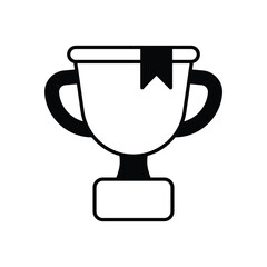 Trophy icon isolated on a white background. Vector illustration.