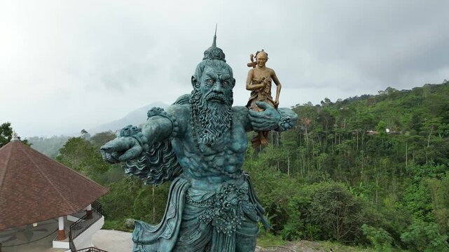 The statue of Ki Barak Panji Sakti, an iconic landmark in Buleleng, Bali.