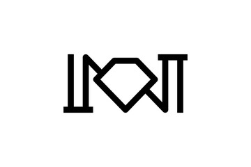 Simple Letter N Diamond Logo Design Vector 