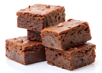 brownies isolated on a white background