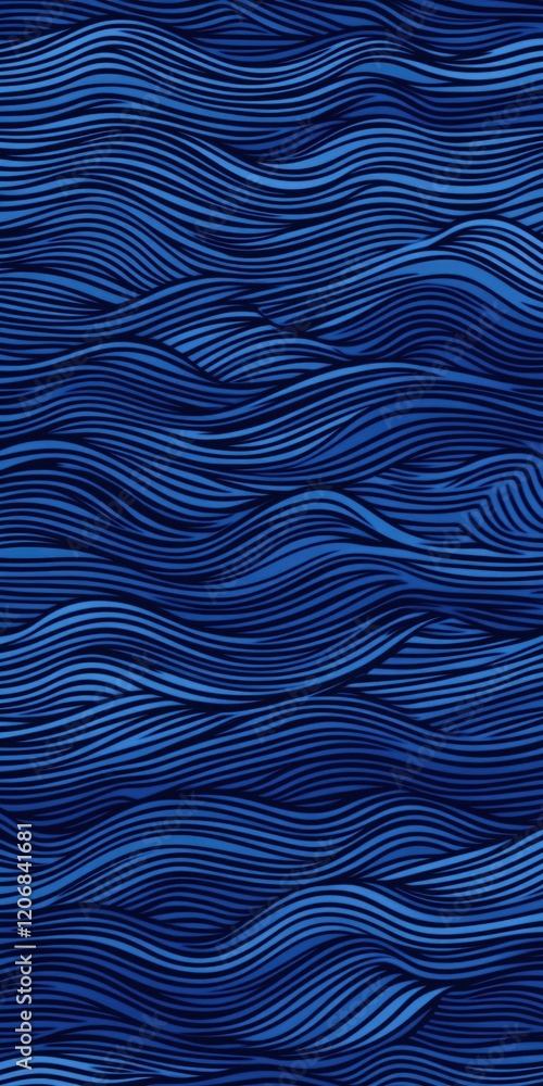 Poster abstract blue wave pattern seamless texture background design